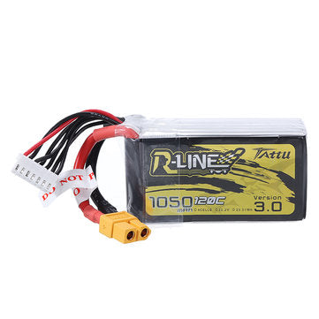 TATTU R-LINE 3.0 22.2V 1050mAh 120C 6S Lipo Battery for RC Racing Drone