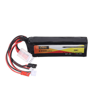 ZOP Power 11.1V 2200mAh 3S 8C Lipo Battery JR JST Futaba Plug for Transmitter